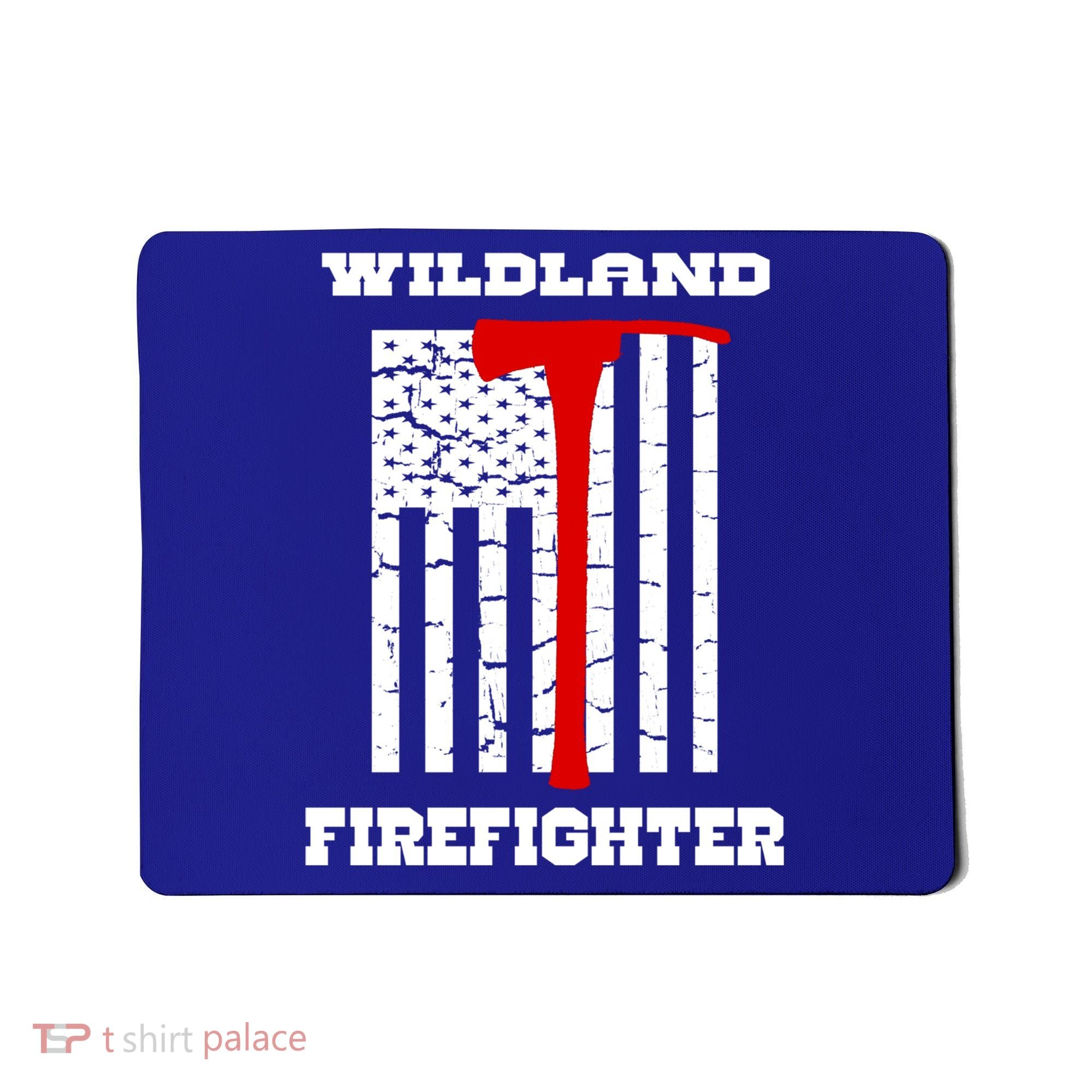 Wildland Firefighter Flag With Pulaski Hooded Gift Mousepad