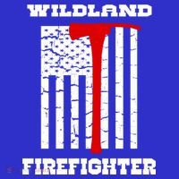 Wildland Firefighter Flag With Pulaski Hooded Gift Mousepad thumb 1