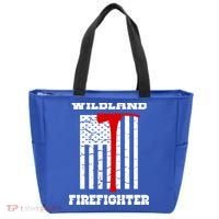 Wildland Firefighter Flag With Pulaski Hooded Gift Tote Bag thumb 0