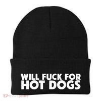 Will Fuck For Hot Dogs Funny Sarcastic Jokes Beanie thumb 0