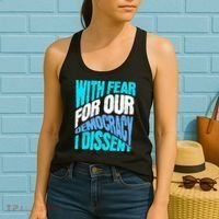 With Fear For Our Democracy I Dissent Women's Tank Top thumb 2