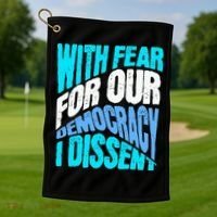 With Fear For Our Democracy I Dissent Golf Towel thumb 1