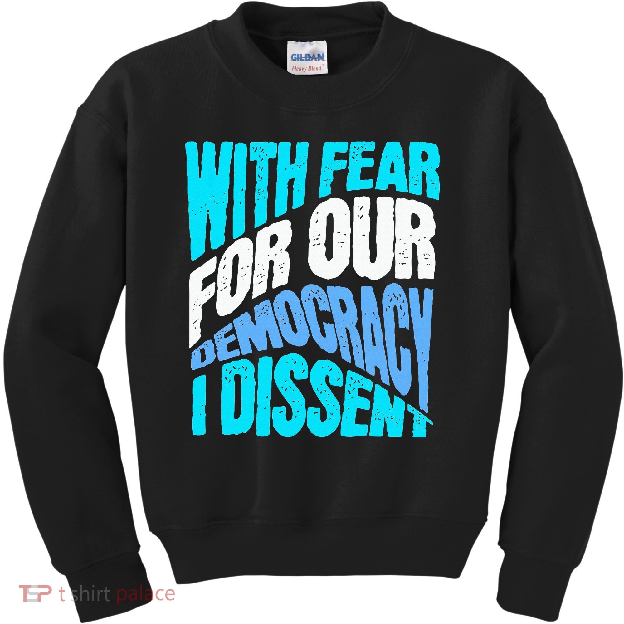 With Fear For Our Democracy I Dissent Kids Sweatshirt