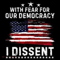 With Fear For Our Democracy I Dissent Us Flag Distressed Coffee Mug thumb 5
