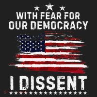 With Fear For Our Democracy I Dissent Us Flag Distressed Tumbler thumb 3