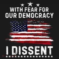 With Fear For Our Democracy I Dissent Us Flag Distressed Ornament thumb 1