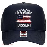 With Fear For Our Democracy I Dissent Us Flag Distressed Hat thumb 0