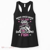 Womens Funny Fishing Let This Show You How To Fish Women's Tank Top thumb 0