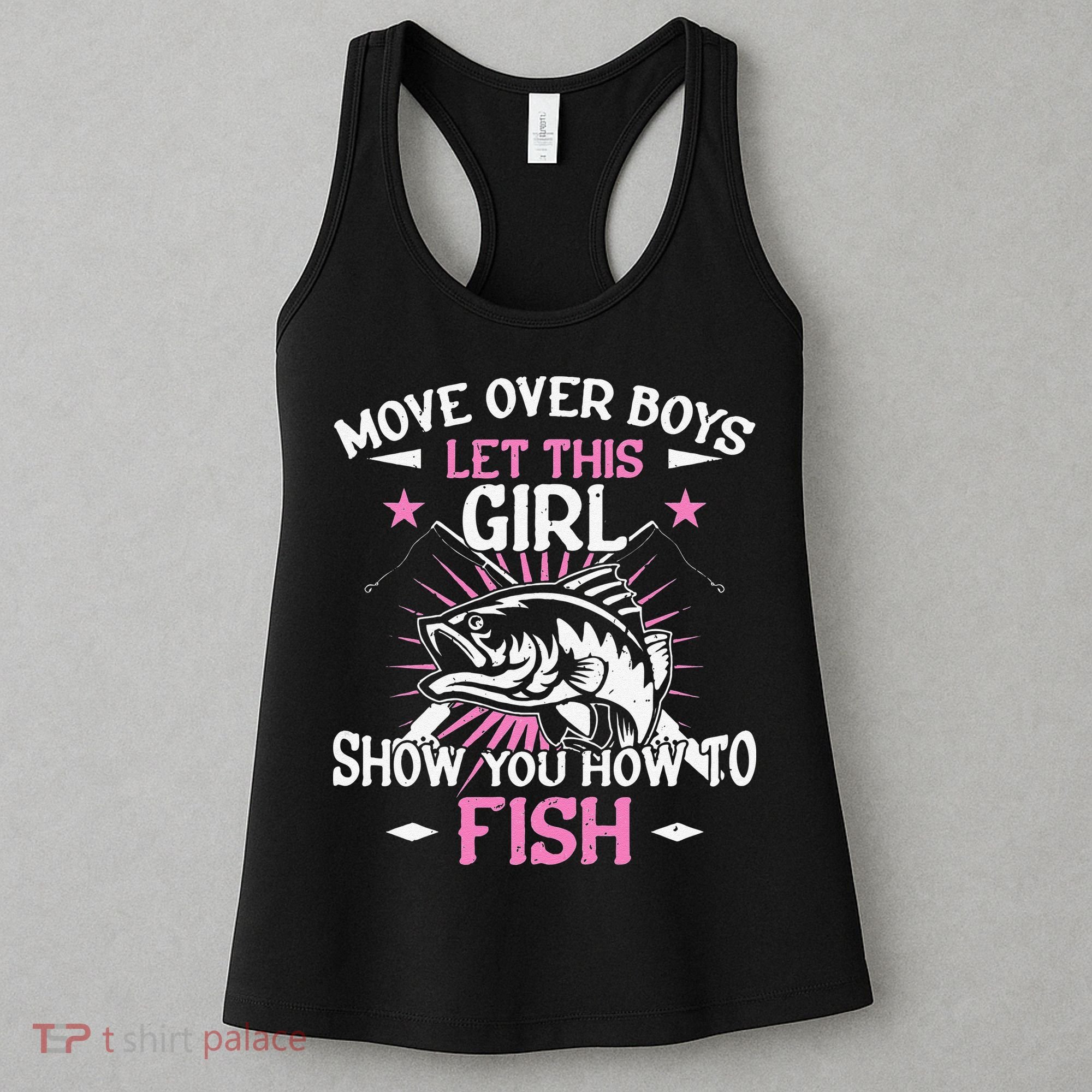 Womens Funny Fishing Let This Show You How To Fish Women's Tank Top