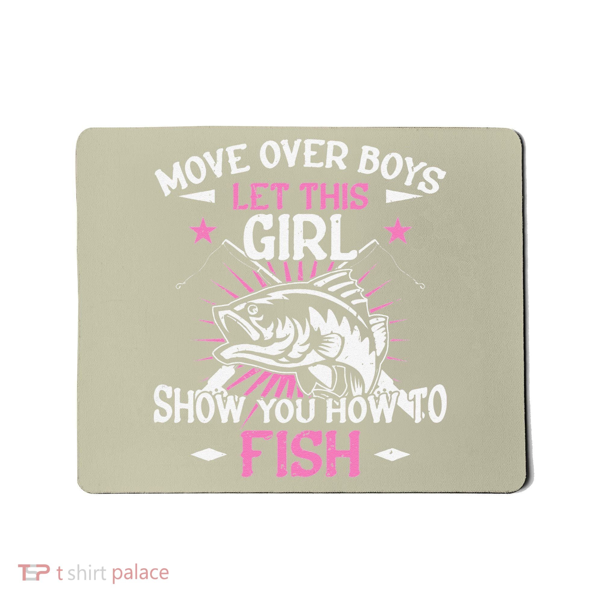Womens Funny Fishing Let This Show You How To Fish Mousepad