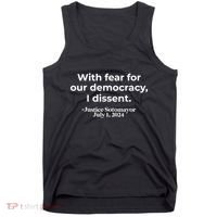 With Fear For Our Democracy I Dissent Tank Top thumb 0