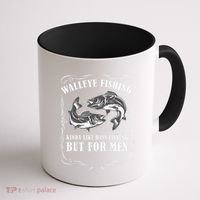 Walleye Fishing For Funny Fishing Coffee Mug thumb 1