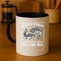 Walleye Fishing For Funny Fishing Coffee Mug thumb 4