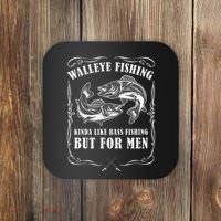 Walleye Fishing For Funny Fishing Coaster thumb 0