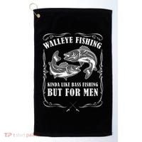 Walleye Fishing For Funny Fishing Golf Towel thumb 0