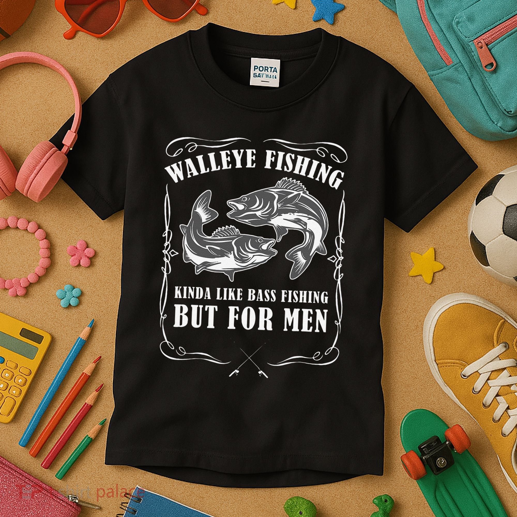 Walleye Fishing For Funny Fishing Kids T-Shirt