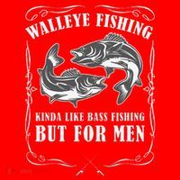 Walleye Fishing For Funny Fishing Santa Hat thumb 1