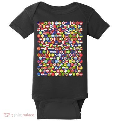 World Flags Flags Of The World Nations Flags Baby Bodysuit