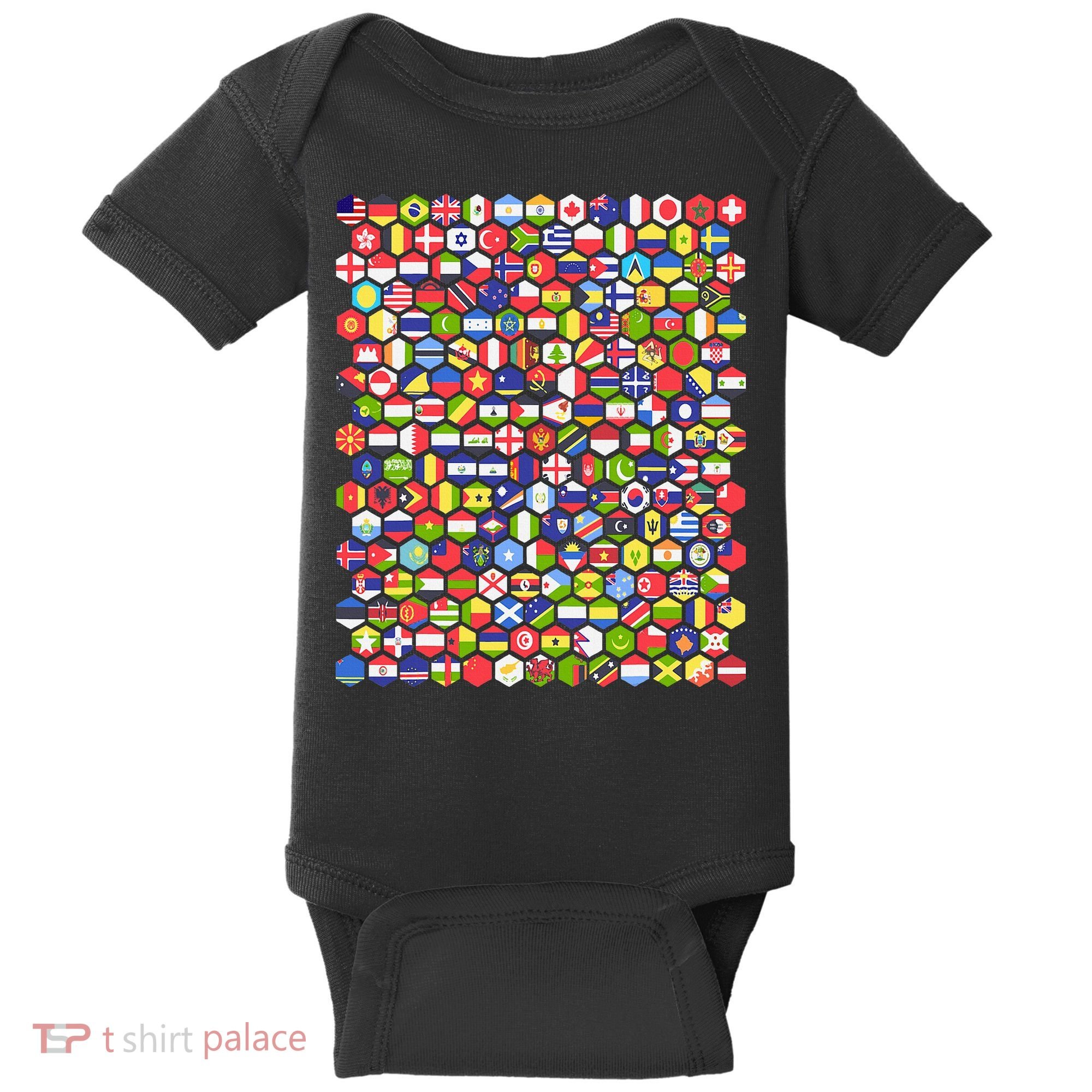 World Flags Flags Of The World Nations Flags Baby Bodysuit
