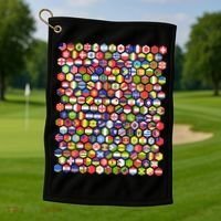 World Flags Flags Of The World Nations Flags Golf Towel thumb 1