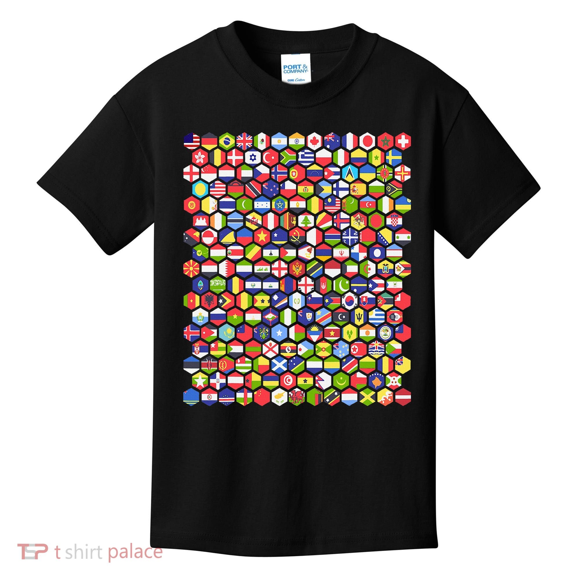 World Flags Flags Of The World Nations Flags Kids T-Shirt