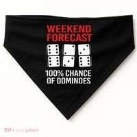 Weekend Forecast Funny Domino For Men USA-Made Doggie Bandana thumb 0