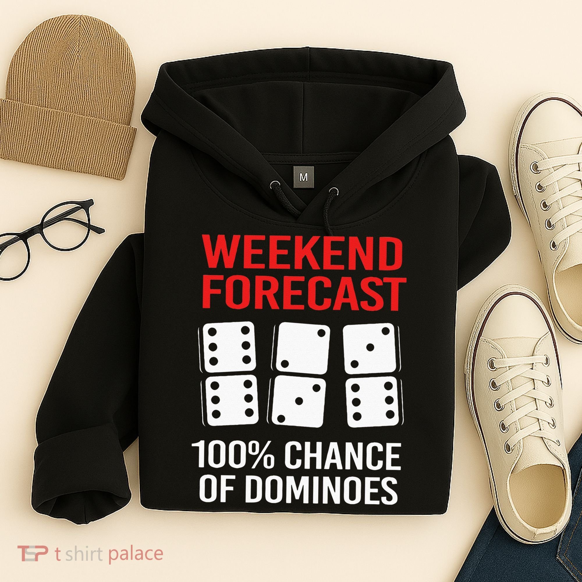 Weekend Forecast Funny Domino For Men Hoodie