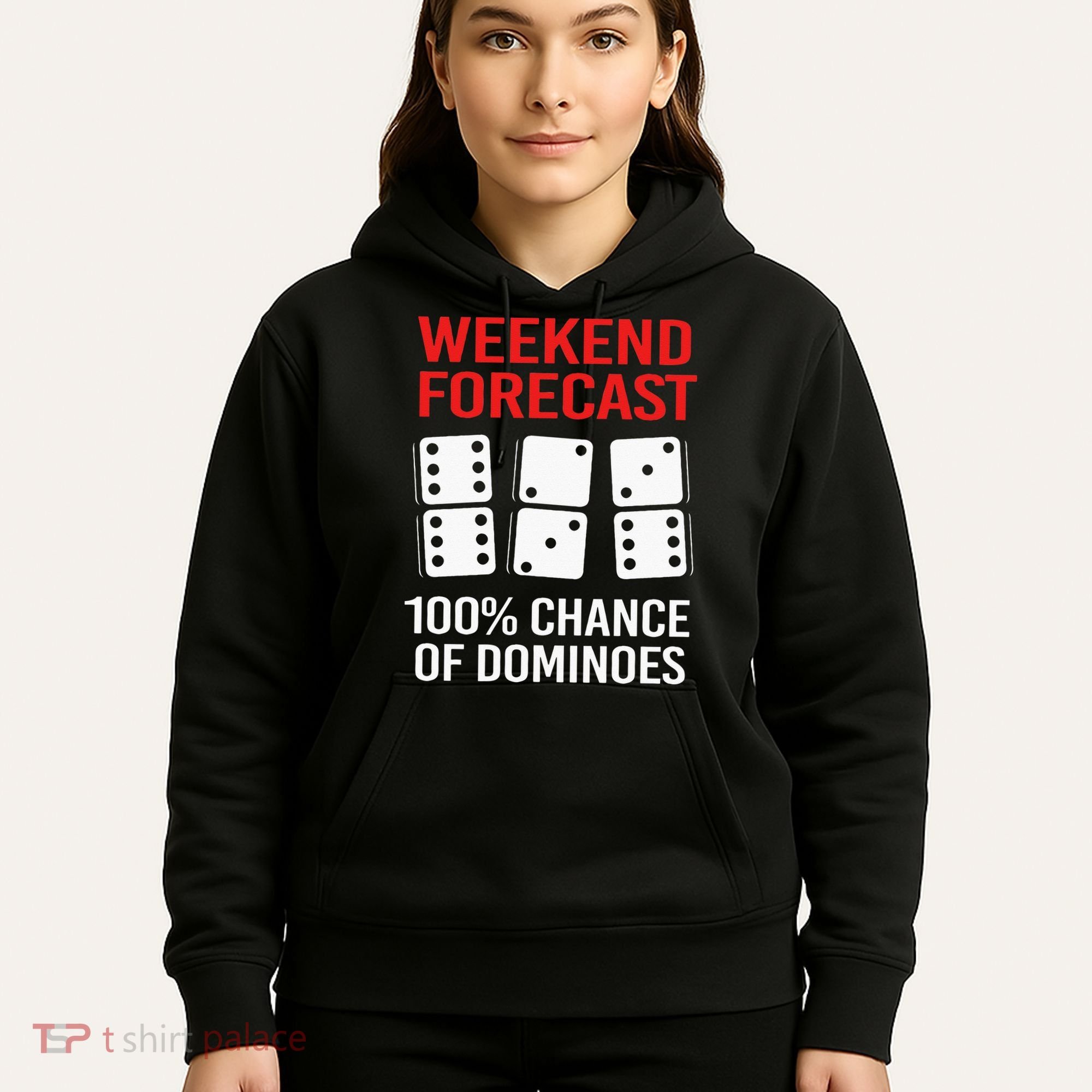 Weekend Forecast Funny Domino For Men Hoodie
