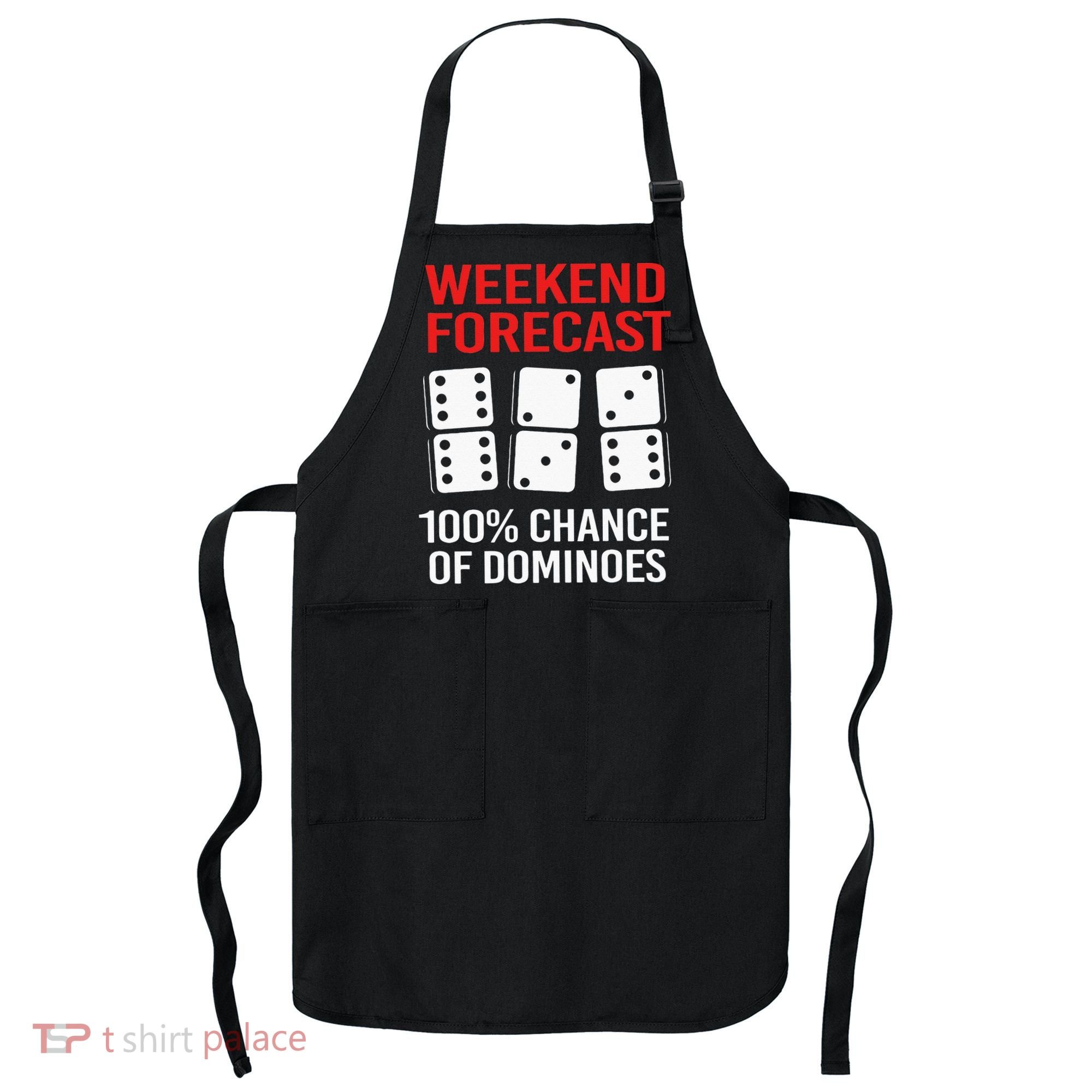 Weekend Forecast Funny Domino For Men Apron