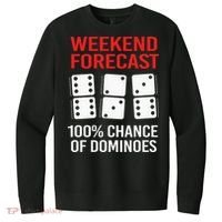 Weekend Forecast Funny Domino For Men V.I.T. Fleece Crew Sweatshirt thumb 0
