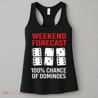 Weekend Forecast Funny Domino For Men Women's Tank Top thumb 3