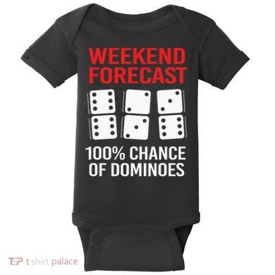 Weekend Forecast Funny Domino For Men Baby Bodysuit