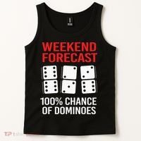 Weekend Forecast Funny Domino For Men Tank Top thumb 2