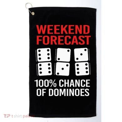 Weekend Forecast Funny Domino For Men Golf Towel