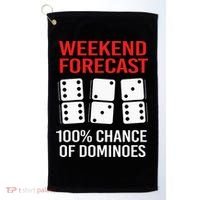 Weekend Forecast Funny Domino For Men Golf Towel thumb 0