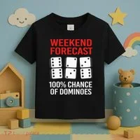 Weekend Forecast Funny Domino For Men Toddler T-Shirt thumb 3