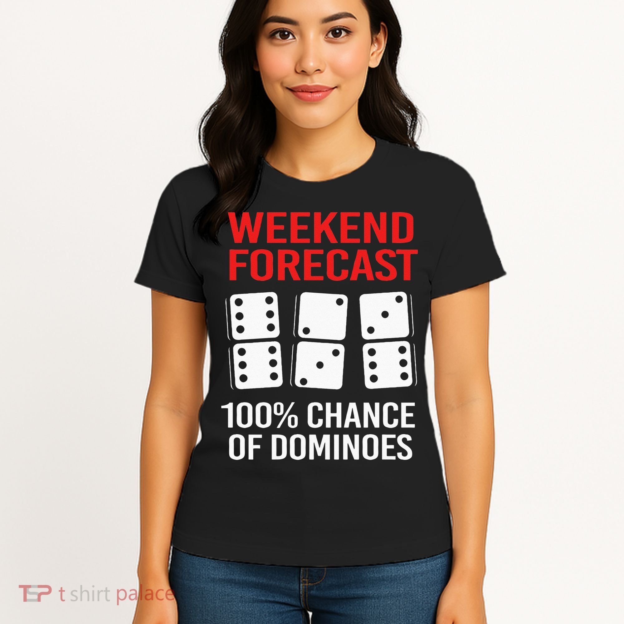 Weekend Forecast Funny Domino For Men Women's T-Shirt