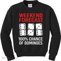Weekend Forecast Funny Domino For Men Kids Sweatshirt thumb 0