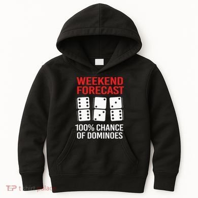 Weekend Forecast Funny Domino For Men Kids Hoodie