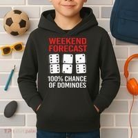 Weekend Forecast Funny Domino For Men Kids Hoodie thumb 2