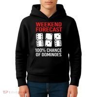 Weekend Forecast Funny Domino For Men Kids Hoodie thumb 4