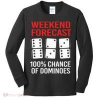 Weekend Forecast Funny Domino For Men Kids Long Sleeve Shirt thumb 0