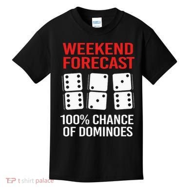Weekend Forecast Funny Domino For Men Kids T-Shirt