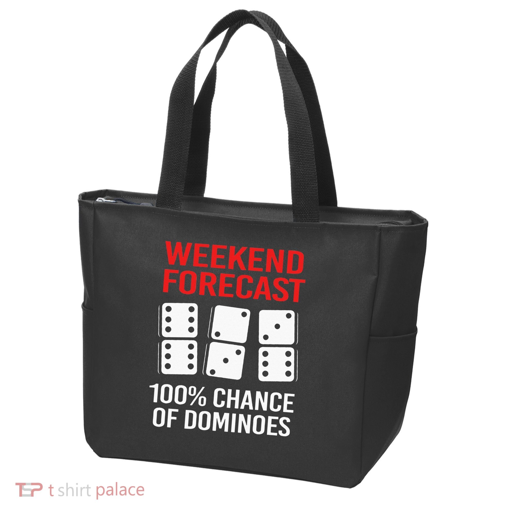 Weekend Forecast Funny Domino For Men Tote Bag