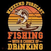Weekend Forcast Fishing With A Chance Of Drinking Coffee Mug thumb 5