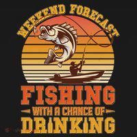 Weekend Forcast Fishing With A Chance Of Drinking Women's Hoodie thumb 2