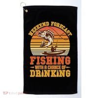Weekend Forcast Fishing With A Chance Of Drinking Golf Towel thumb 0
