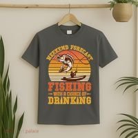 Weekend Forcast Fishing With A Chance Of Drinking T-Shirt thumb 2