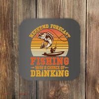 Weekend Forcast Fishing With A Chance Of Drinking Coaster thumb 0