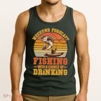 Weekend Forcast Fishing With A Chance Of Drinking Tank Top thumb 3